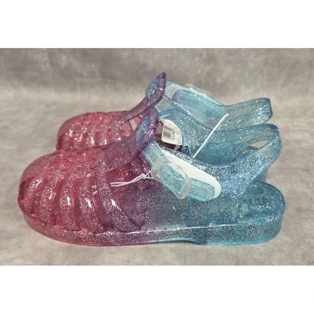 Jelly Sandals Toddler 10 Pink/Blue New